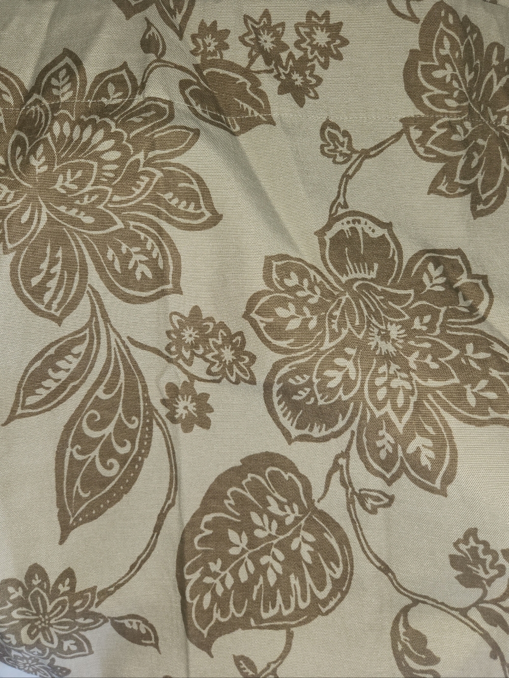 Threshold Cafe Curtains Neutral Beige Floral Print Fabric Panel